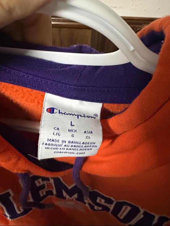 Mens Champion Clemson Orange Crewneck - Picture 2 of 3